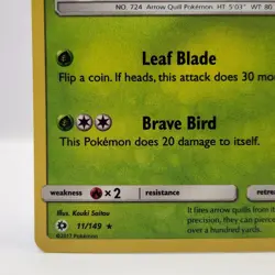 Decidueye (Cracked Ice Holo) 11/149 Pokemon TCG Holo Rare LP - Image 4