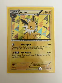 Jolteon BW91 Holo Pokemon TCG Card Black White - Image 1