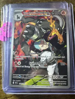 Team Rocket's Houndoom 191/182 Illustration Rare, Destined Rivals, Pokemon TCG - Image 1