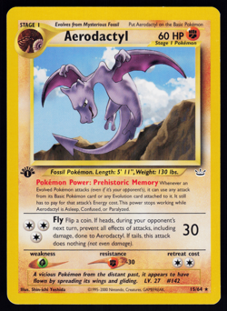 Aerodactyl 15/64 Pokemon Neo Revelation English 1st Edition Rare - Image 1