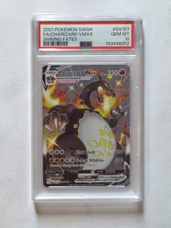 PSA 10 Pokemon Charizard VMAX Shining Fates Shiny Vault SV107/SV122 Holo - Image 1