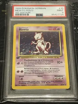 Pokemon Mewtu PSA 9 Holo 1 Edition Base Set Holo Mewtwo 1st German Deutsch - Image 1
