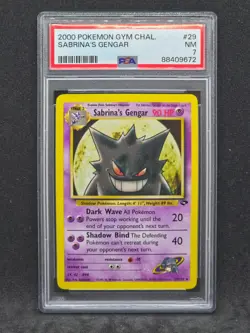 Pokemon Gym Challenge Sabrina's Gengar 29/132 (PSA 7) - Image 1