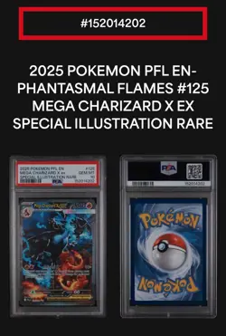 Pokemon TCG Phantasmal Flames Mega Charizard x Ex #125 SIR PSA 10 Gem Mint Slab - Image 3