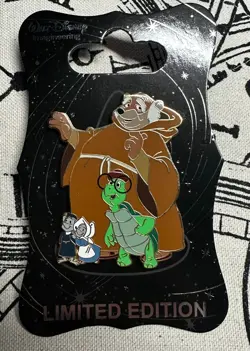 2018 WDI Disney Robin Hood 45th Anniversary Pin Friar Tuck Turtle Mice LE 250 - Image 1