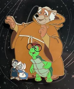 2018 WDI Disney Robin Hood 45th Anniversary Pin Friar Tuck Turtle Mice LE 250 - Image 2