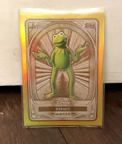 Topps Disney Mint Kermit /50 Gold Refractor - Image 1