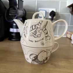 Disney Winnie the Pooh teapot made by Whittard of Chealsea - teapot and cup set - Image 1