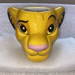 Disney The Lion King Simba Ceramic Yellow Mug 3D Lion Head - Image 2