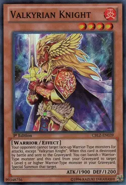 Valkyrian Knight - CBLZ-EN039 - Super Rare - 1st Edition x1 - Lightly Played - Image 1