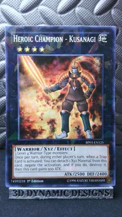 | Yugioh Heroic Champion - Kusanagi BP03-EN125 Shatterfoil Battle Pack NM- 🔥 | - Image 1