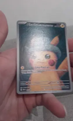 PIKACHU VAN GOGH WITH GREY FELT HAT SVP EN 085 PROMO POKEMON CARD BAD condition - Image 5