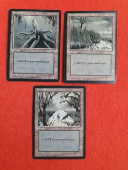 Swamp x3 (All Versions), MTG Ice Age (1995), Basic Land NM - Image 1