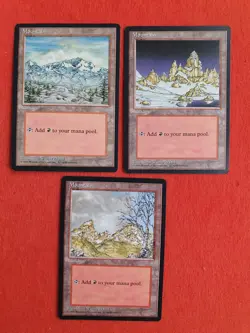 Mountain x3 (All Versions), MTG Ice Age (1995), Basic Land NM - Image 1