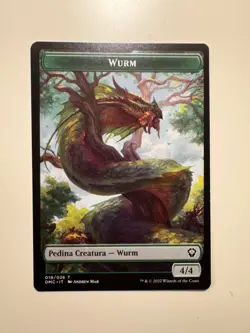 Magic MTG • Wurm Token (Wurm Token) • Comm: Bloomburrow 19 • T • ITA • MINT - Image 1