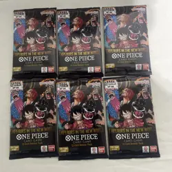 X6 One Piece TCG OP09 Booster Packs - Emperors In The New World - SEALED - Image 1