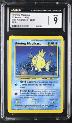 CGC 9 MINT Shining Magikarp 2001 Neo Revelation 66/64 Holo Pokemon Card - Image 1