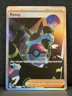 POKEMON PAF EN-PALDEAN FATES SPECIAL ILLUSTRATION RARE #239 PENNY with Umbreon - Image 1