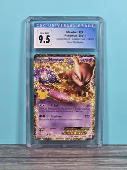 Pokemon Celebrations 25th Anniversary Mewtwo EX 54/99 CGS GEM MINT 9.5 Rare 2021 - Image 1