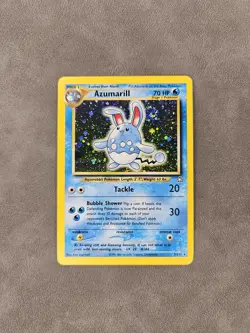Pokemon TCG Azumarill 2/111 🌀SWIRL Unlimited Holo Rare WOTC Neo Genesis - LP - Image 1