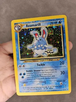 Pokemon TCG Azumarill 2/111 🌀SWIRL Unlimited Holo Rare WOTC Neo Genesis - LP - Image 2