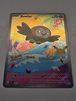 Rowlet 043 IR Pokemon Black Star Promo Full Art Illustration Rare Pokemon 30th - Image 2