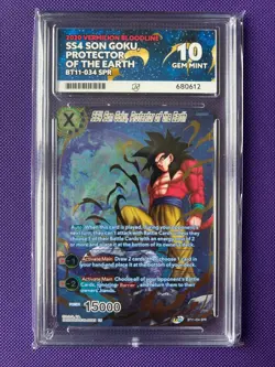 DBS TCG - BT11-034 SPR - SS4 Son Goku, Protector of the Earth (1st edition)ACE10 - Image 1