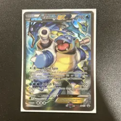 Pokemon TCG Blastoise EX XY122 Black Star Promo Full Art Near Mint - Image 1