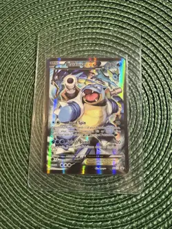 Pokemon TCG Blastoise EX XY122 Black Star Promo Full Art Holo Card - Image 1