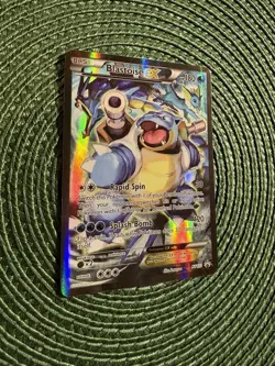 Pokemon TCG Blastoise EX XY122 Black Star Promo Full Art Holo Card - Image 4