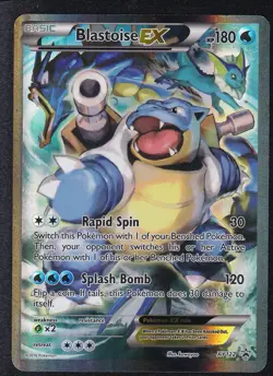 Pokemon TCG Blastoise EX XY122 Black Star Promo Full Art - Image 1