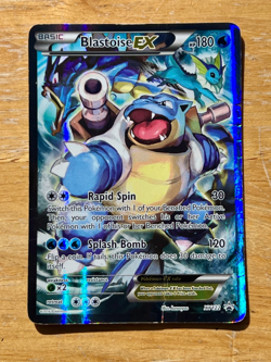 Pokemon TCG Blastoise EX XY122 Black Star Promo Full Art MP to HP - Image 1