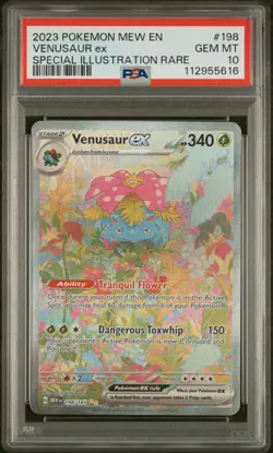 2023 POKEMON MEW EN-151 SPECIAL ILLUSTRATION RARE #198 VENUSAUR EX PSA 10 - Image 1