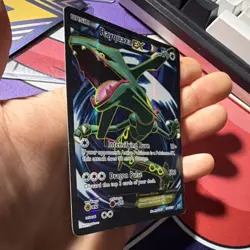 Pokemon Rayquaza EX Full Art Ultra Rare Holo Card Roaring Skies 104/108 170 HP - Image 3