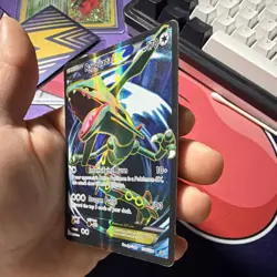 Pokemon Rayquaza EX Full Art Ultra Rare Holo Card Roaring Skies 104/108 170 HP - Image 4