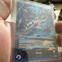 One Piece CCG Leader Card Enel OP15-058 5000 Power One Piece Franchise Card - Image 3