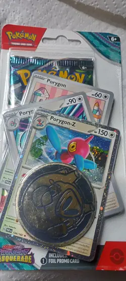 pokemon tcg booster pack plus coin/token - Image 1