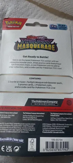pokemon tcg booster pack plus coin/token - Image 2