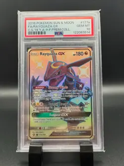 Pokemon TCG Rayquaza GX 177a/168 Hidden Fates Premium Collection PSA 10 - Image 1