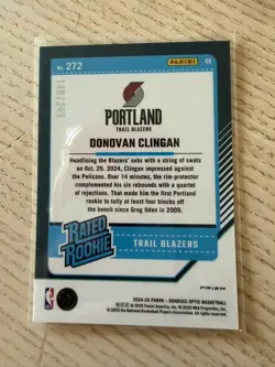 2024-25 Panini Donruss Optic #272 Donovan Clingan Premium Set Scope Prizm /249 - Image 2