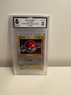 2002 legendary collection Pokemon card Voltorb reverse holo graded with mgc - Image 1