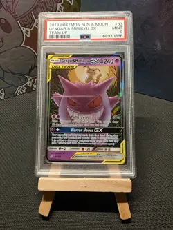2019 Pokemon Sun & Moon Team Up Gengar & Mimikyu GX Team Up PSA 9 #53/181 - Image 1