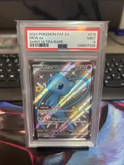Pokemon Mew ex 216/091 SV: Paldean Fates Holo PSA 9 - Image 1