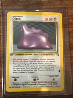 POKEMON 1ST EDITION Fossil #03/62 Ditto - Image 1