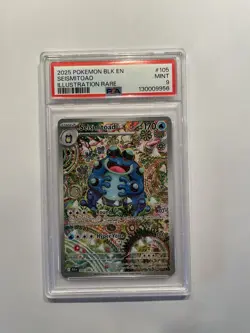 2025 POKEMON BLK EN ILLUSTRATION RARE -- #105 SEISMITOAD -- PSA 9 - Image 1