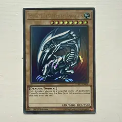 YUGIOH Ultra Rare Blue Eyes White Dragon LCKC-EN001 SDK ART - Image 1