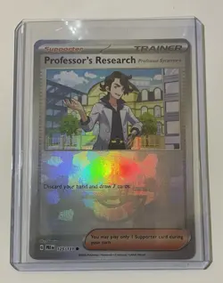 Pokemon TCG 125/131 Poke Ball Professor's Research Prismatic Evolutions Card - Image 1