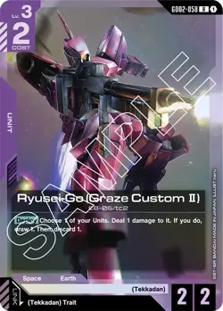 Ryusei-Go (Graze Custom II) GD02-058 Gundam Card Game Dual Impact Holofoil Rare - Image 1