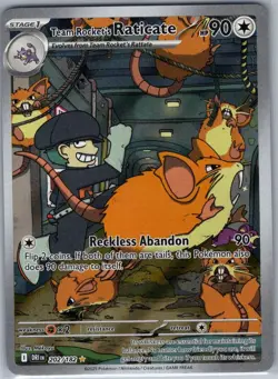 Team Rocket's Raticate 202/182 SV10: Destined Rivals - Pokemon Card - NM - Image 1