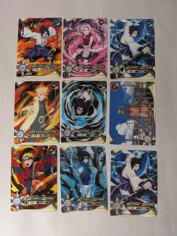 Naruto Kayou NR-HR LOT OF 9 Cards Sasuke Kiba Sakura - Image 1